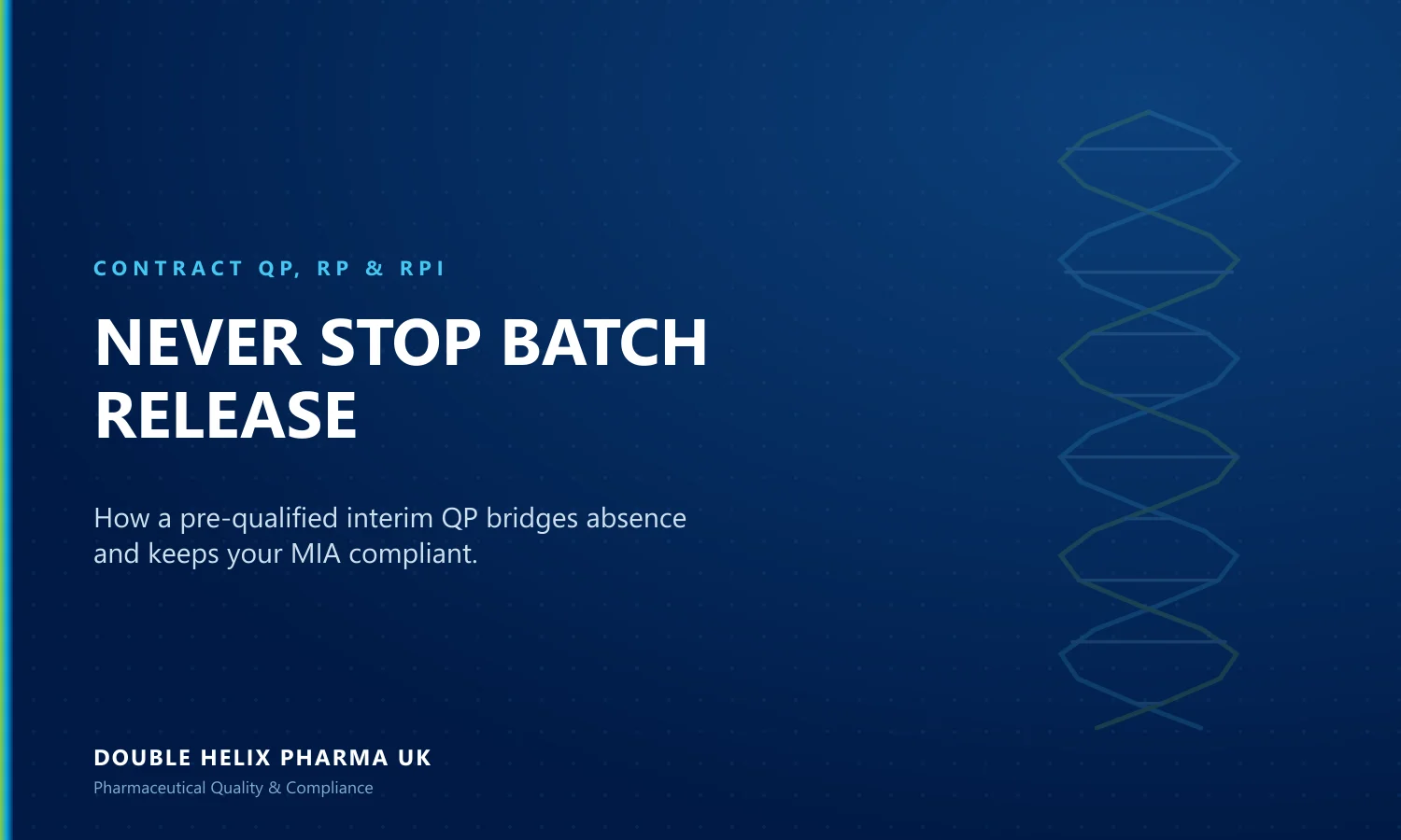 Interim QP Cover: Keeping Release Moving During Absence Interim QP Cover: Keeping Release Moving During Absence
