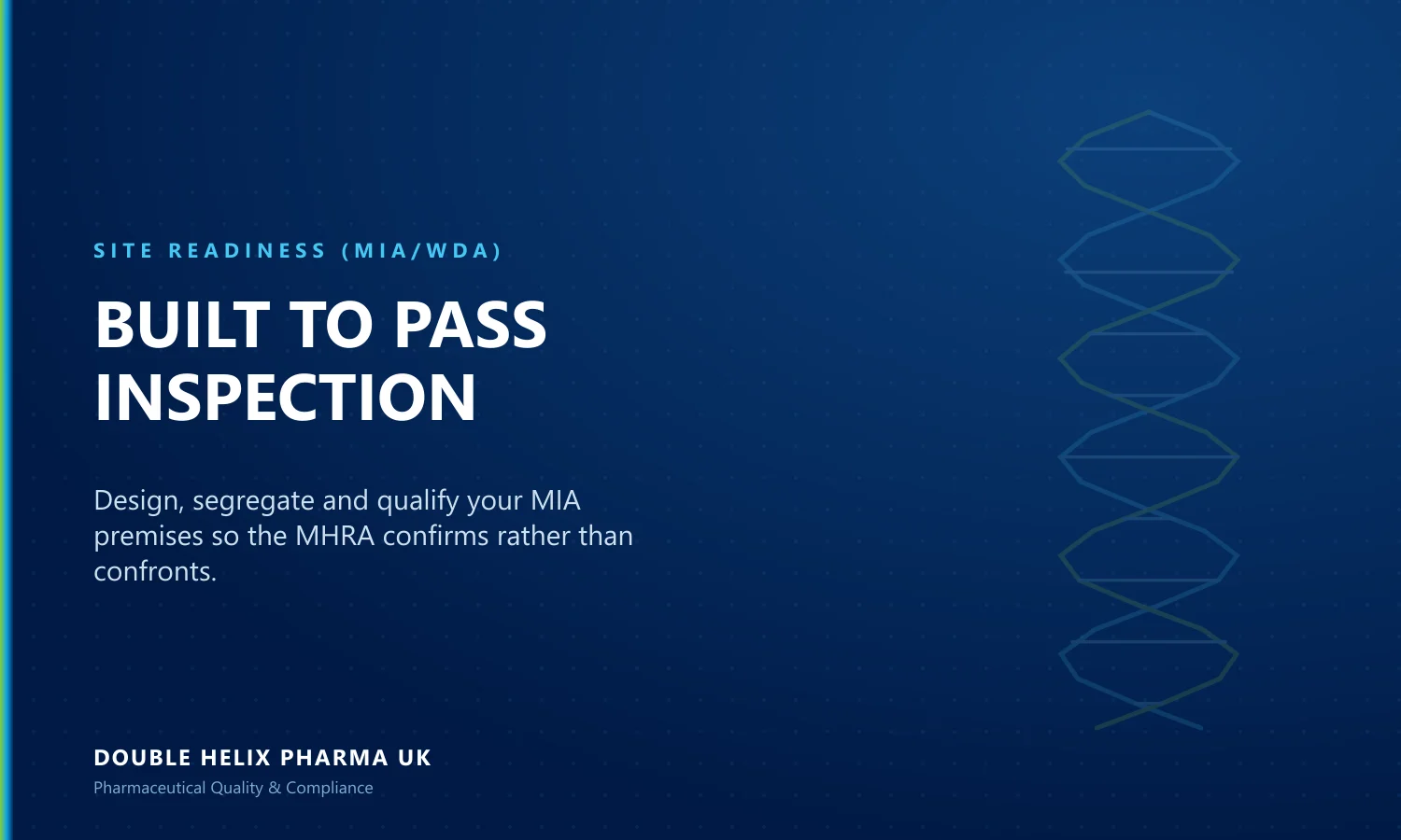 Premises and Facility Requirements for an MIA Premises and Facility Requirements for an MIA