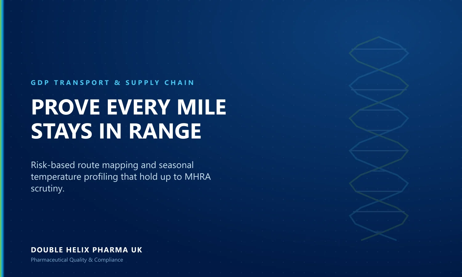 Qualifying Shipping Lanes for Pharmaceuticals Qualifying Shipping Lanes for Pharmaceuticals